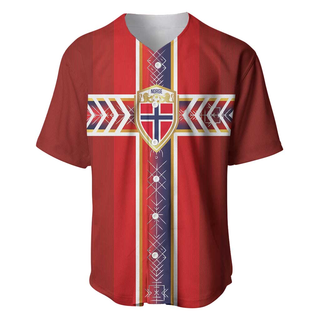 Custom Norway National Football Baseball Jersey Vikings Heritage Sporty Style - Wonder Print Shop