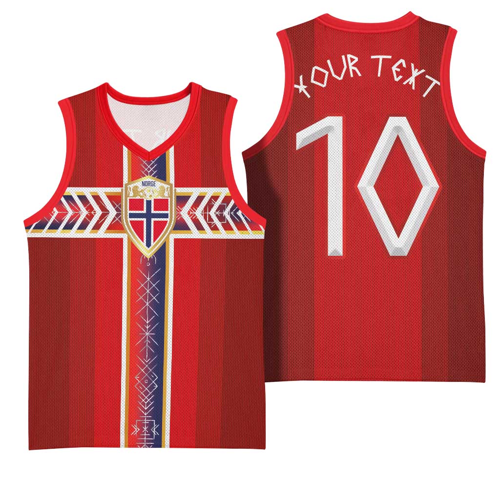 Custom Norway National Football Basketball Jersey Vikings Heritage Sporty Style - Wonder Print Shop