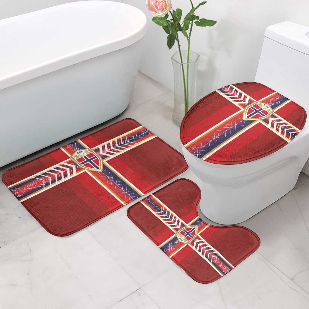 Norway National Football Bathroom Set Vikings Heritage Sporty Style - Wonder Print Shop