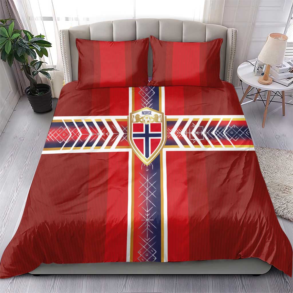 Norway National Football Bedding Set Vikings Heritage Sporty Style - Wonder Print Shop
