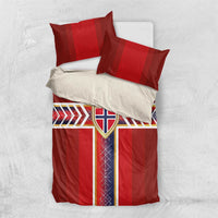 Norway National Football Bedding Set Vikings Heritage Sporty Style - Wonder Print Shop