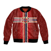Custom Norway National Football Bomber Jacket Vikings Heritage Sporty Style - Wonder Print Shop
