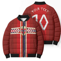 Custom Norway National Football Bomber Puffer Jacket Vikings Heritage Sporty Style - Wonder Print Shop