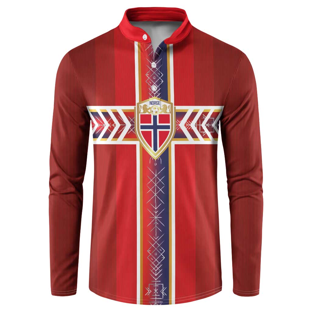 Custom Norway National Football Button Sweatshirt Vikings Heritage Sporty Style - Wonder Print Shop