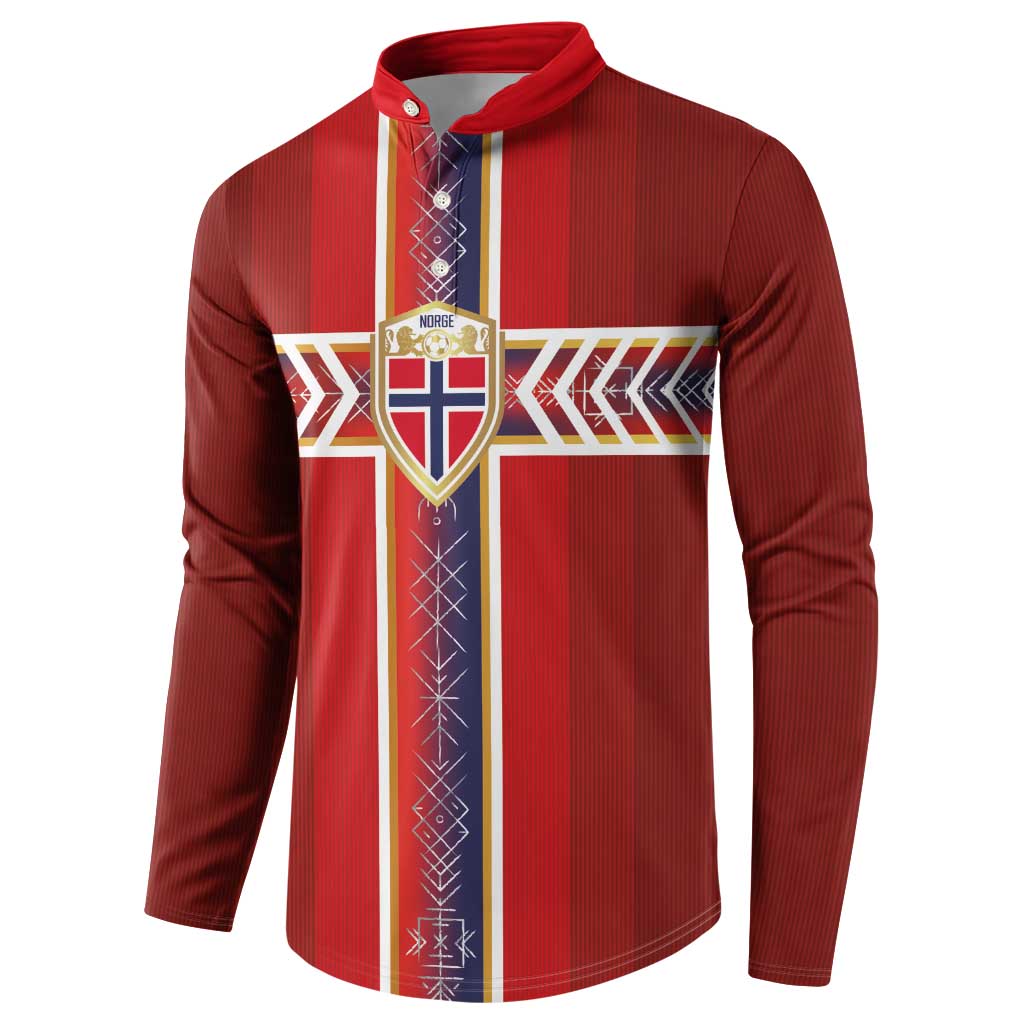 Custom Norway National Football Button Sweatshirt Vikings Heritage Sporty Style - Wonder Print Shop