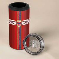 Custom Norway National Football 4 in 1 Can Cooler Tumbler Vikings Heritage Sporty Style - Wonder Print Shop