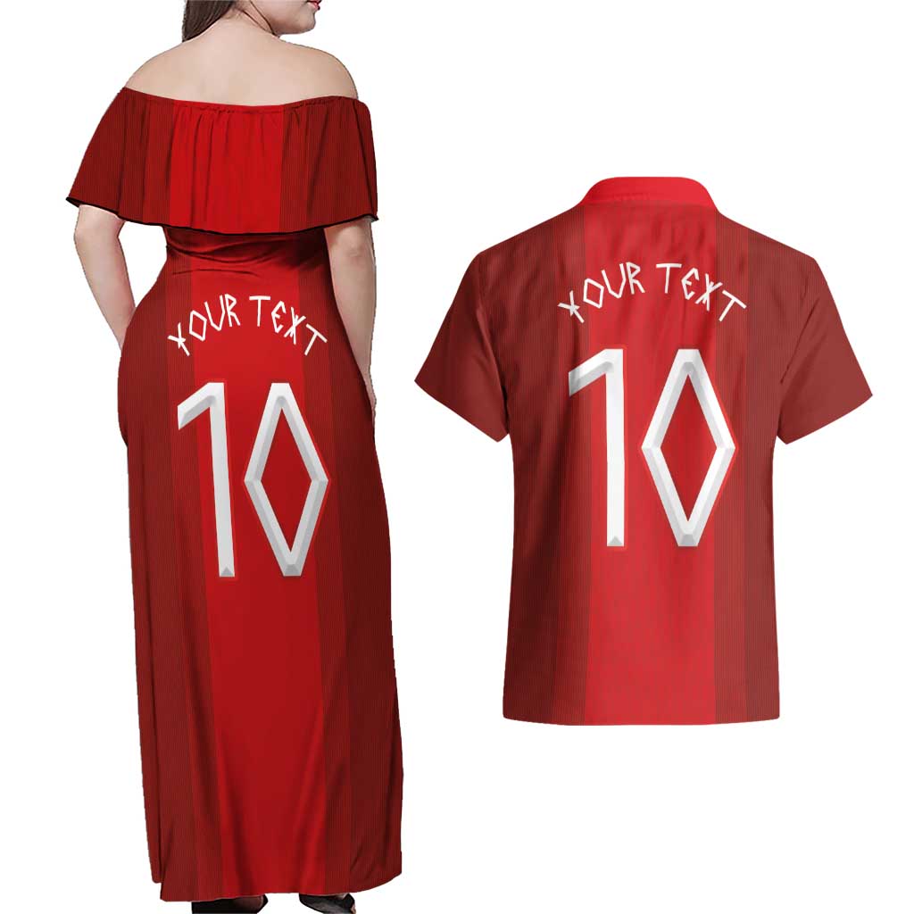 Custom Norway National Football Couples Matching Off Shoulder Maxi Dress and Hawaiian Shirt Vikings Heritage Sporty Style - Wonder Print Shop
