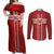 Custom Norway National Football Couples Matching Off Shoulder Maxi Dress and Long Sleeve Button Shirt Vikings Heritage Sporty Style - Wonder Print Shop