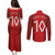 Custom Norway National Football Couples Matching Puletasi and Long Sleeve Button Shirt Vikings Heritage Sporty Style - Wonder Print Shop