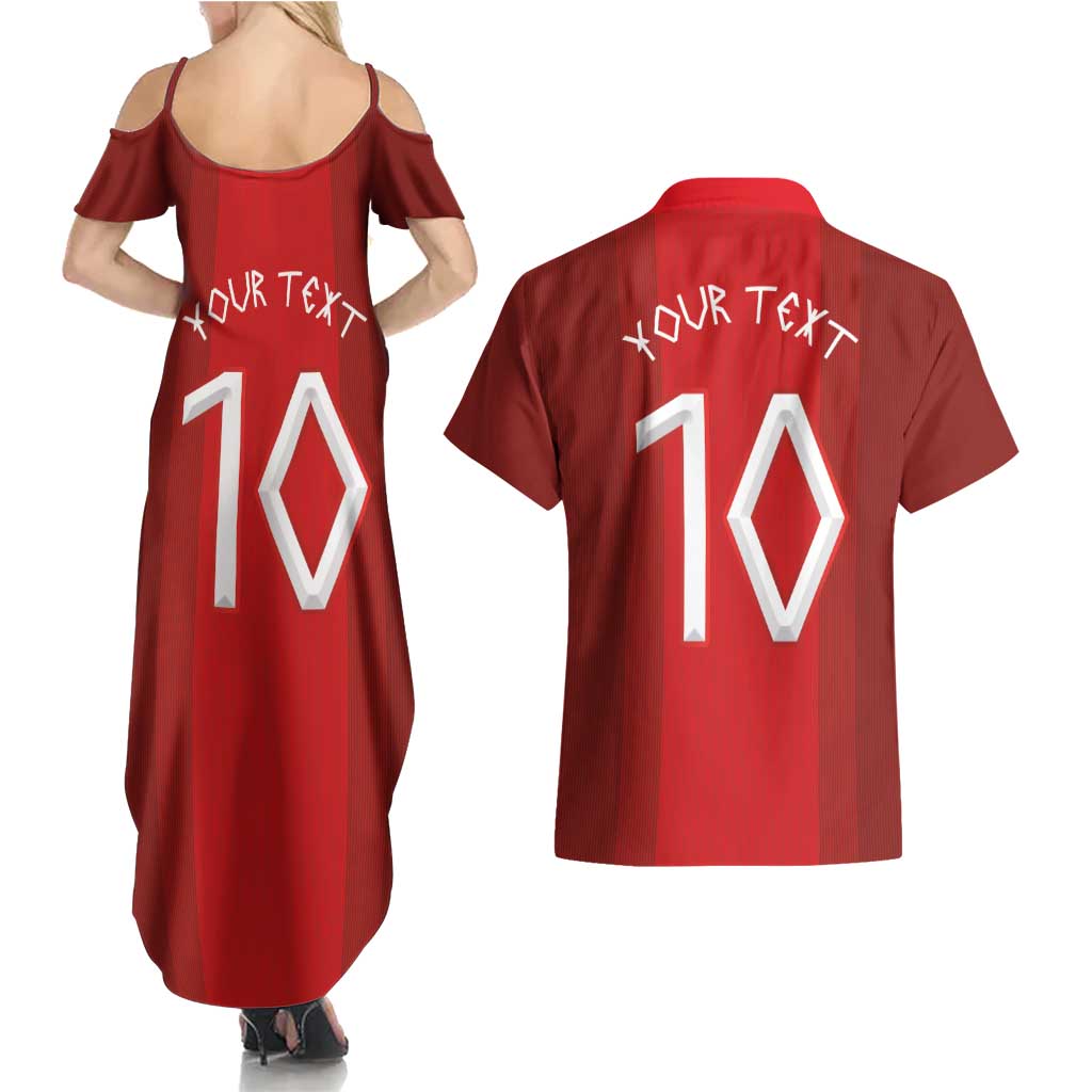 Custom Norway National Football Couples Matching Summer Maxi Dress and Hawaiian Shirt Vikings Heritage Sporty Style - Wonder Print Shop