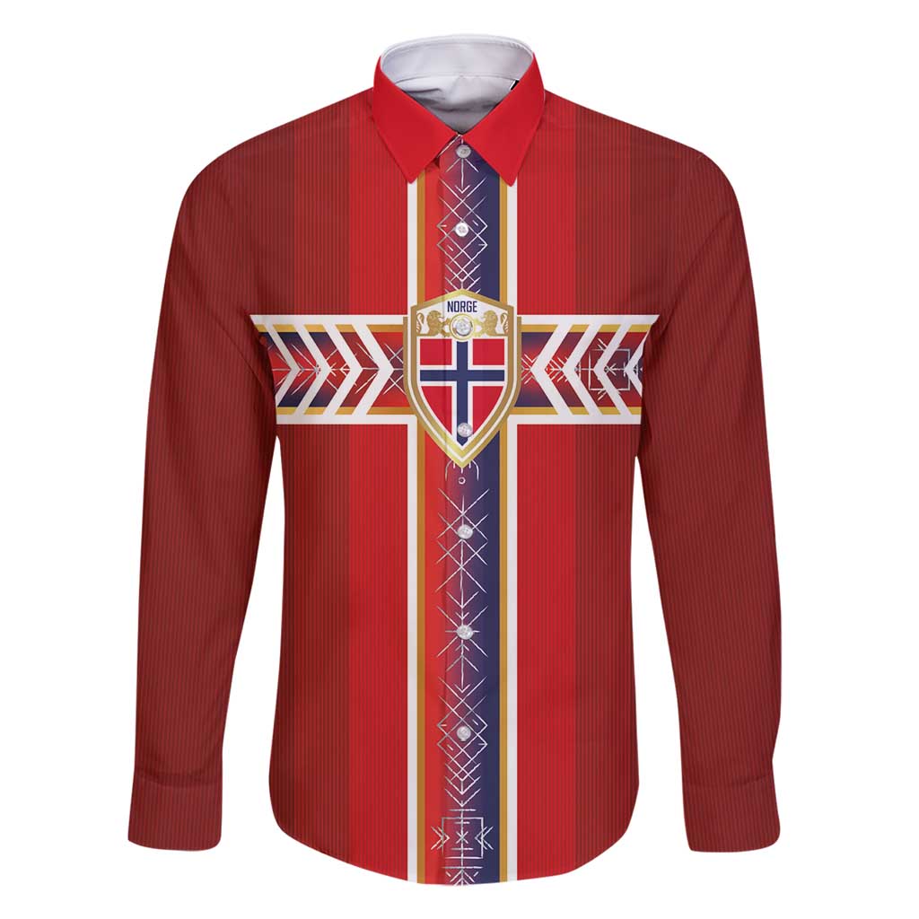 Custom Norway National Football Family Matching Long Sleeve Bodycon Dress and Hawaiian Shirt Vikings Heritage Sporty Style - Wonder Print Shop