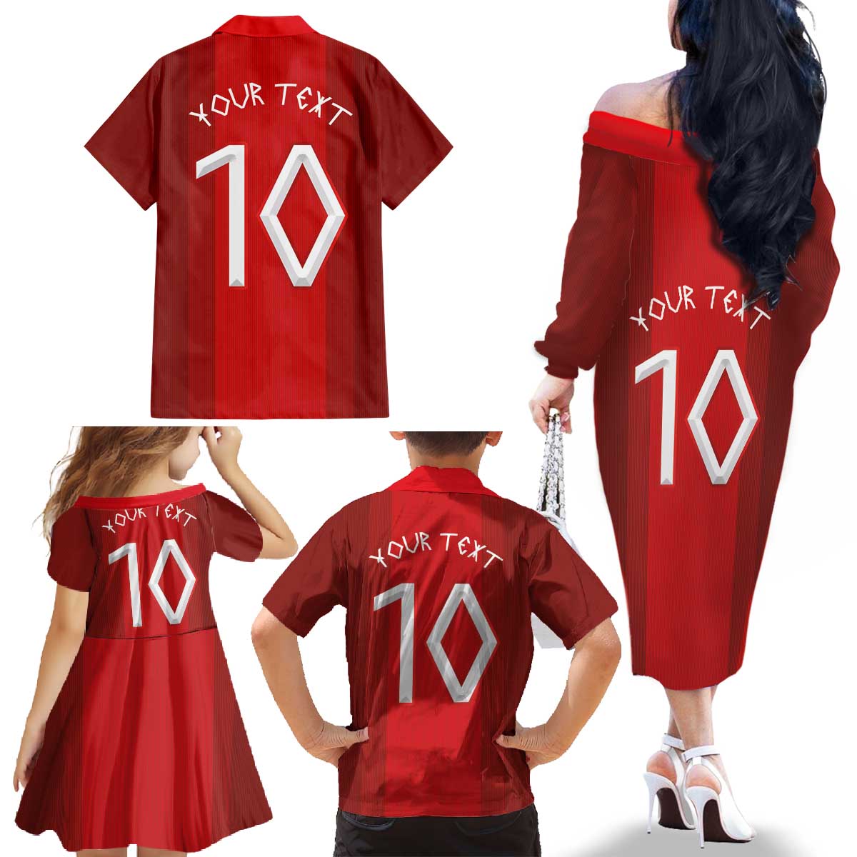Custom Norway National Football Family Matching Off The Shoulder Long Sleeve Dress and Hawaiian Shirt Vikings Heritage Sporty Style - Wonder Print Shop