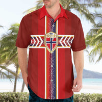Custom Norway National Football Hawaiian Shirt Vikings Heritage Sporty Style - Wonder Print Shop