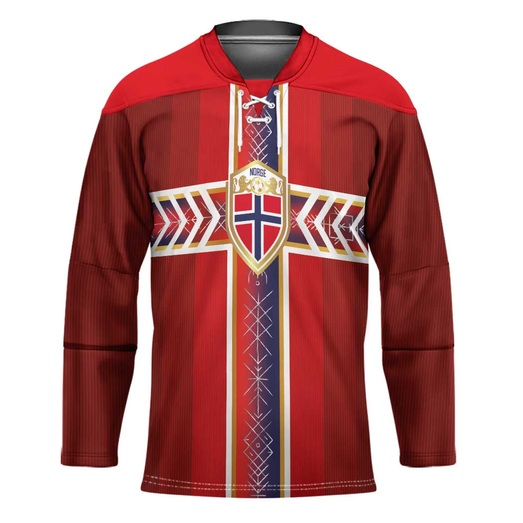 Custom Norway National Football Hockey Jersey Vikings Heritage Sporty Style - Wonder Print Shop