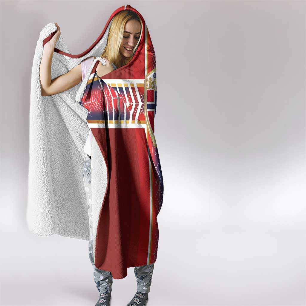 Norway National Football Hooded Blanket Vikings Heritage Sporty Style - Wonder Print Shop