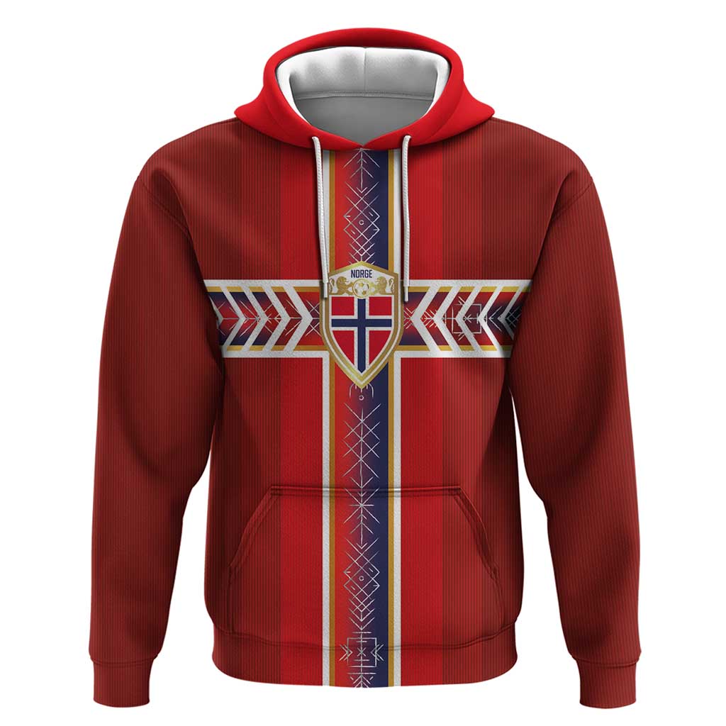 Custom Norway National Football Hoodie Vikings Heritage Sporty Style - Wonder Print Shop