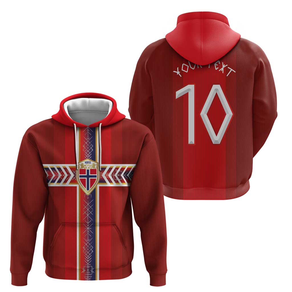 Custom Norway National Football Hoodie Vikings Heritage Sporty Style - Wonder Print Shop