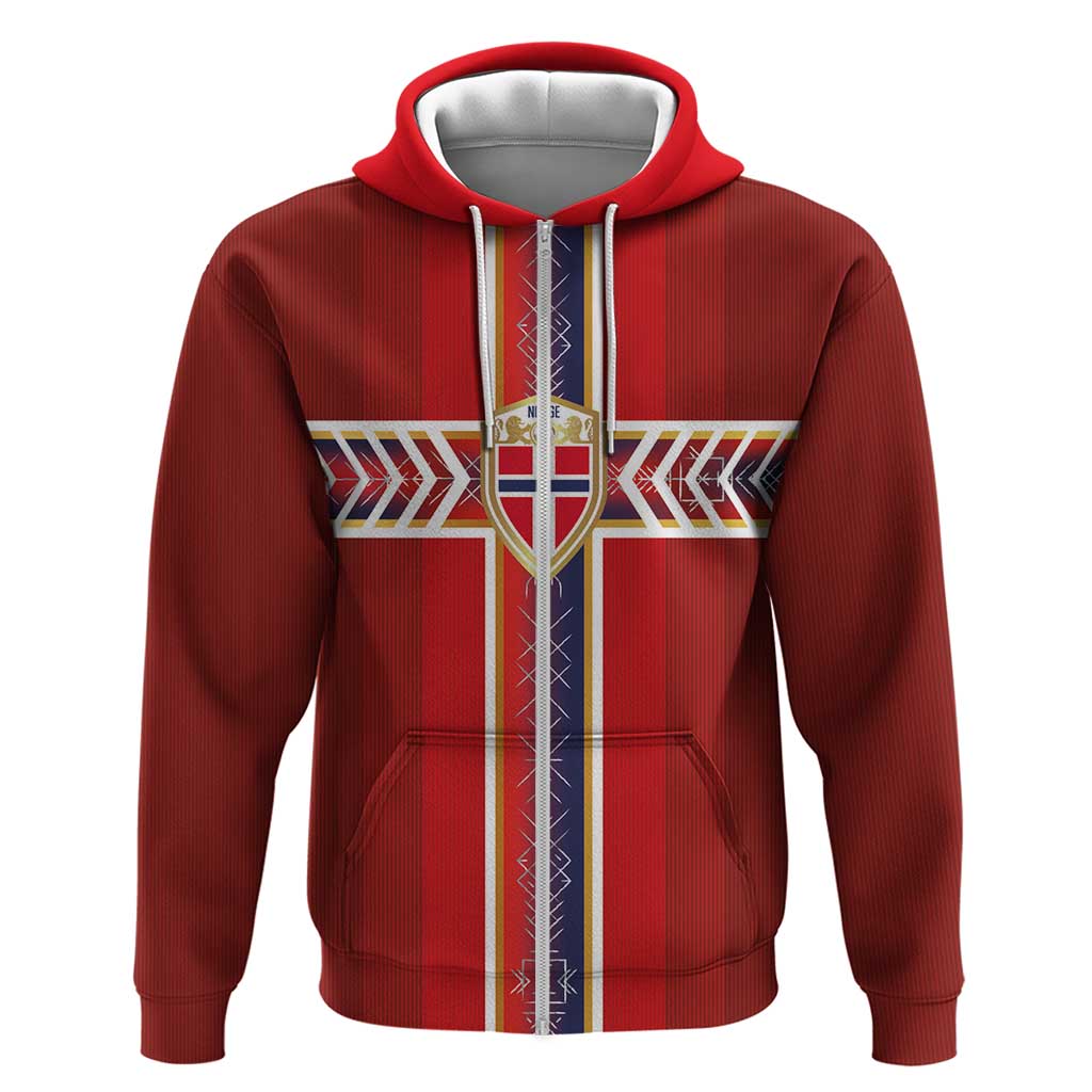Custom Norway National Football Hoodie Vikings Heritage Sporty Style - Wonder Print Shop