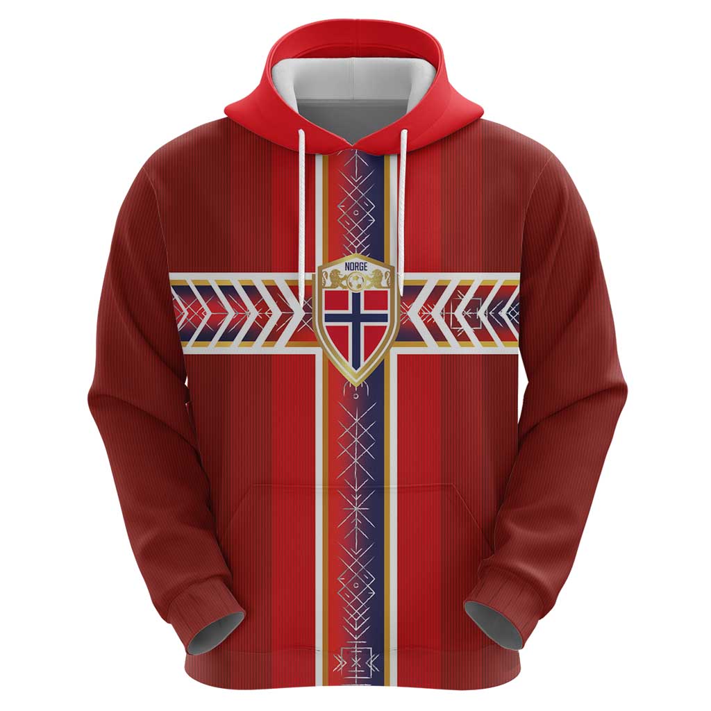 Custom Norway National Football Hoodie Vikings Heritage Sporty Style - Wonder Print Shop