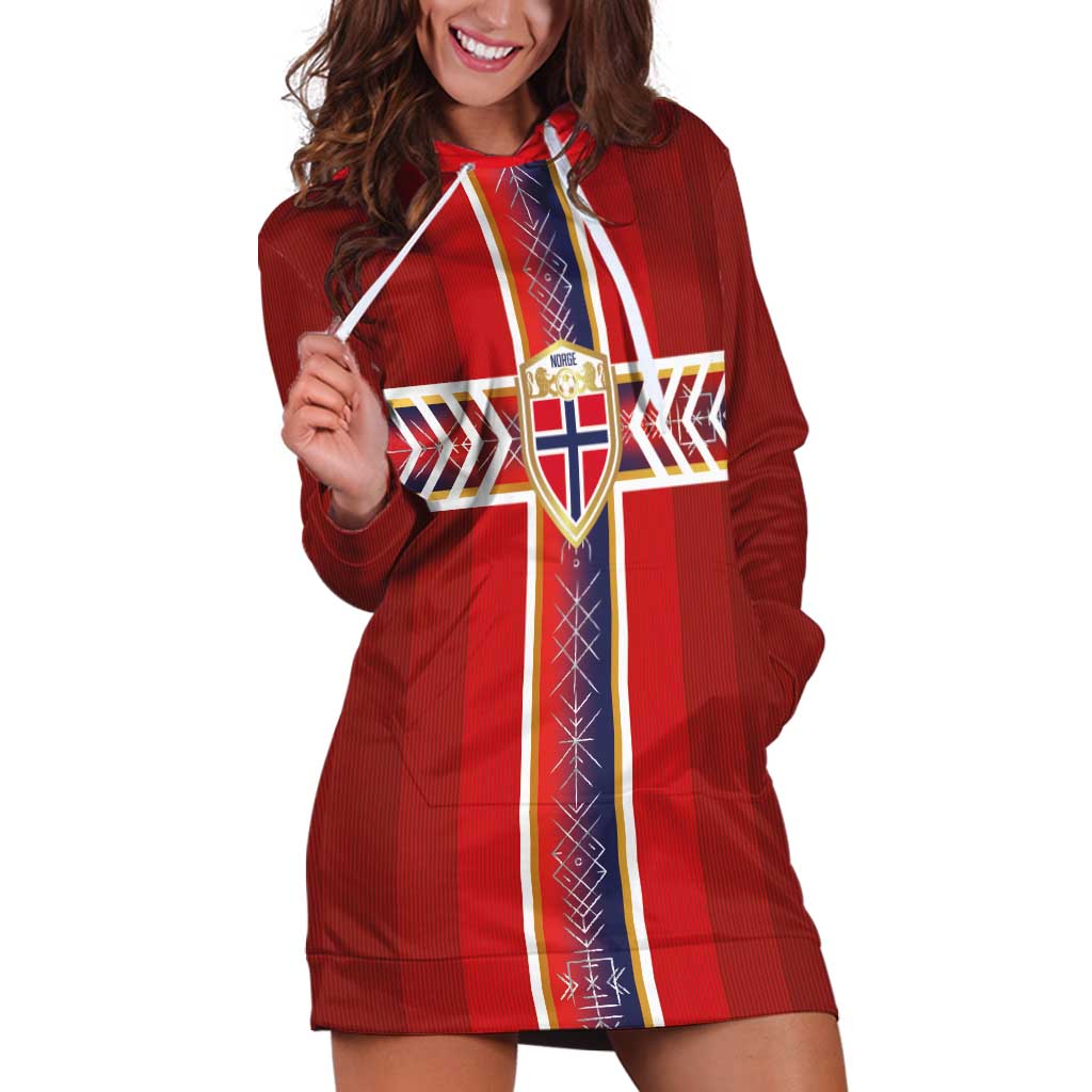 Custom Norway National Football Hoodie Dress Vikings Heritage Sporty Style - Wonder Print Shop