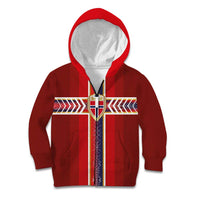 Custom Norway National Football Kid Hoodie Vikings Heritage Sporty Style - Wonder Print Shop