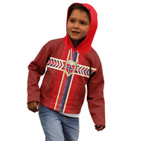Custom Norway National Football Kid Hoodie Vikings Heritage Sporty Style - Wonder Print Shop