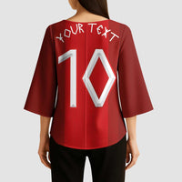Custom Norway National Football Kimono Sleeve Blouse Vikings Heritage Sporty Style - Wonder Print Shop