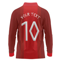 Custom Norway National Football Long Sleeve Polo Shirt Vikings Heritage Sporty Style - Wonder Print Shop
