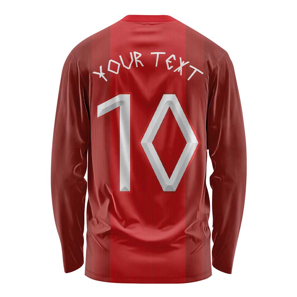 Custom Norway National Football Long Sleeve Shirt Vikings Heritage Sporty Style - Wonder Print Shop