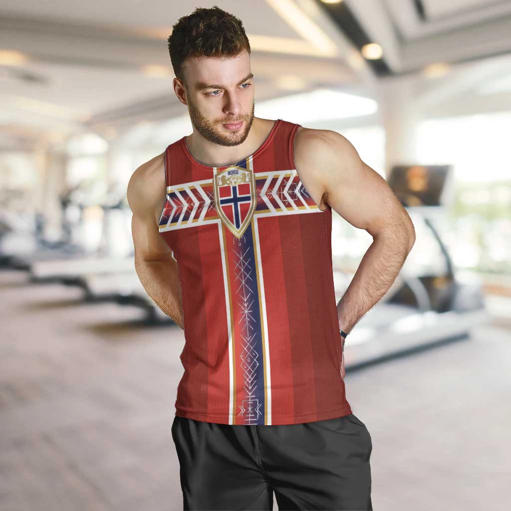 Custom Norway National Football Men Tank Top Vikings Heritage Sporty Style - Wonder Print Shop