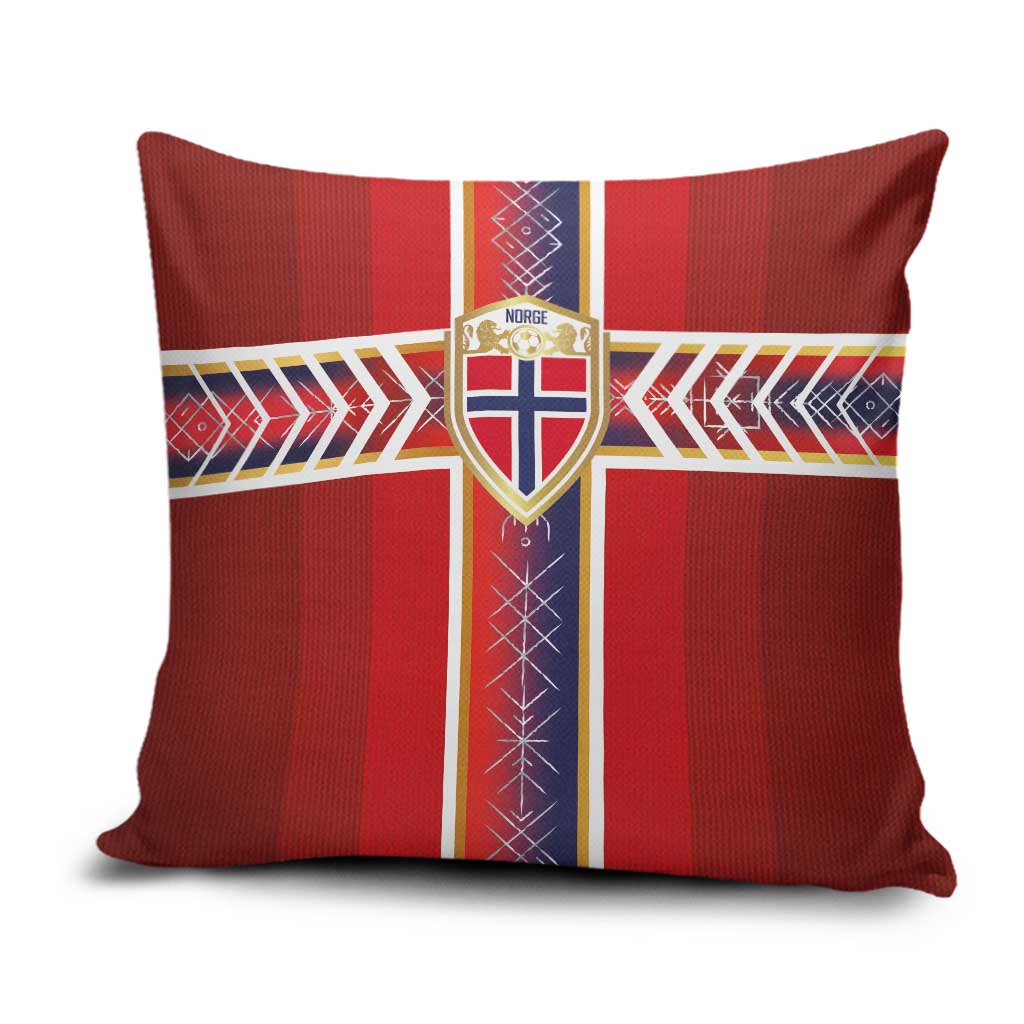 Norway National Football Pillow Cover Vikings Heritage Sporty Style - Wonder Print Shop