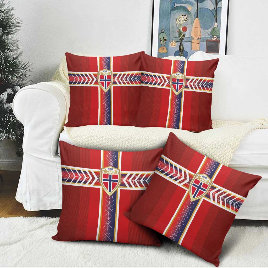 Norway National Football Pillow Cover Vikings Heritage Sporty Style - Wonder Print Shop
