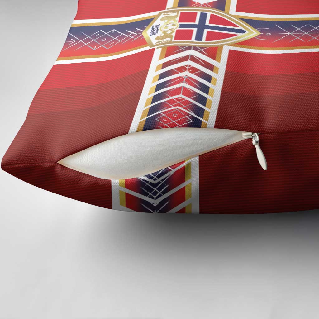 Norway National Football Pillow Cover Vikings Heritage Sporty Style - Wonder Print Shop