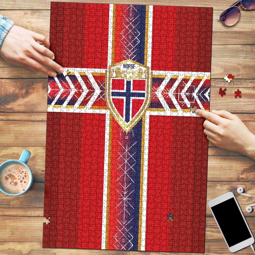 Norway National Football Puzzle Vikings Heritage Sporty Style - Wonder Print Shop