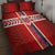 Norway National Football Quilt Bed Set Vikings Heritage Sporty Style - Wonder Print Shop