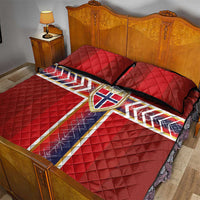 Norway National Football Quilt Bed Set Vikings Heritage Sporty Style - Wonder Print Shop