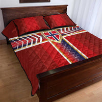 Norway National Football Quilt Bed Set Vikings Heritage Sporty Style - Wonder Print Shop