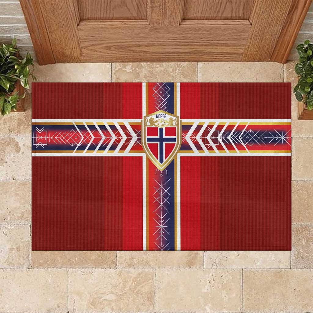 Norway National Football Rubber Doormat Vikings Heritage Sporty Style - Wonder Print Shop