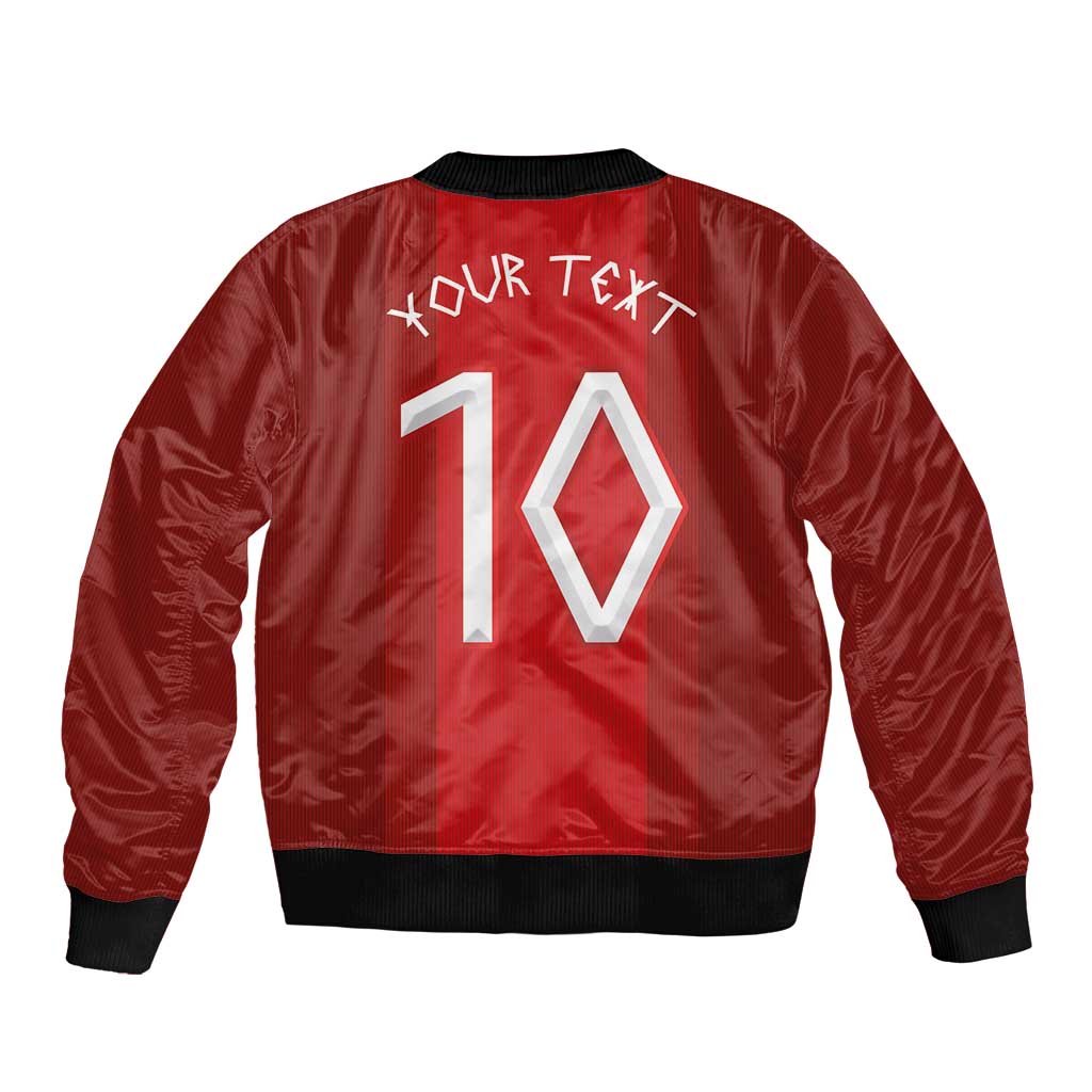 Custom Norway National Football Sleeve Zip Bomber Jacket Vikings Heritage Sporty Style - Wonder Print Shop