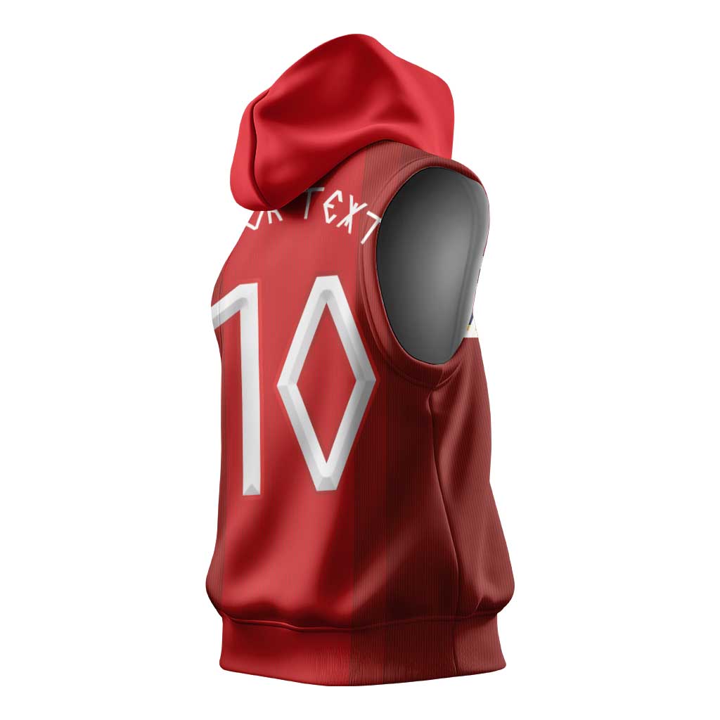 Custom Norway National Football Sleeveless Hoodie Vikings Heritage Sporty Style - Wonder Print Shop