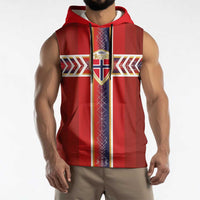 Custom Norway National Football Sleeveless Hoodie Vikings Heritage Sporty Style - Wonder Print Shop