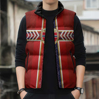 Custom Norway National Football Sleeveless Puffer Jacket Vikings Heritage Sporty Style - Wonder Print Shop