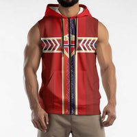 Custom Norway National Football Sleeveless Zip Hoodie Vikings Heritage Sporty Style - Wonder Print Shop