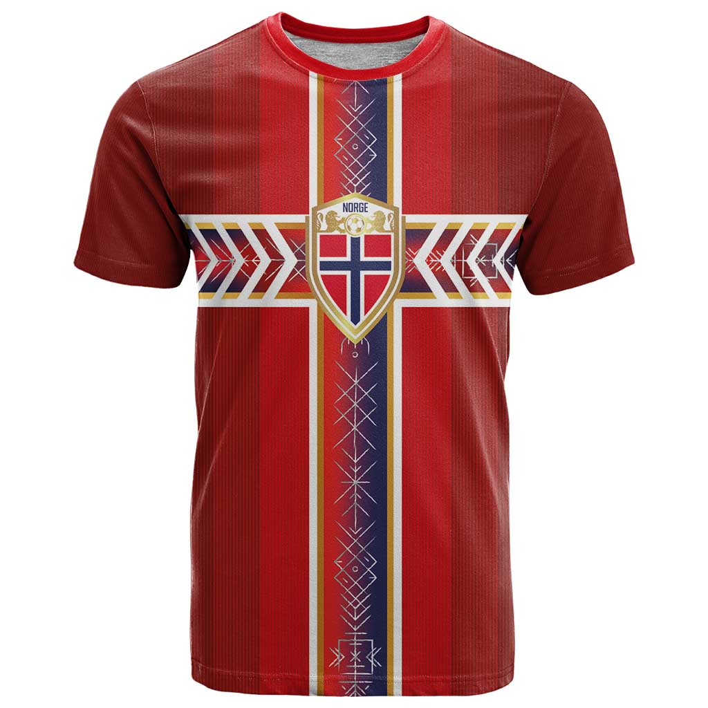 Custom Norway National Football T Shirt Vikings Heritage Sporty Style - Wonder Print Shop