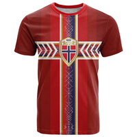 Custom Norway National Football T Shirt Vikings Heritage Sporty Style - Wonder Print Shop