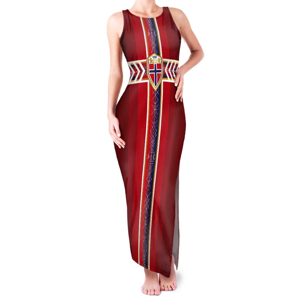 Custom Norway National Football Tank Maxi Dress Vikings Heritage Sporty Style - Wonder Print Shop