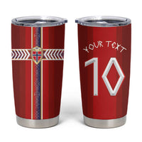 Custom Norway National Football Tumbler Cup Vikings Heritage Sporty Style - Wonder Print Shop