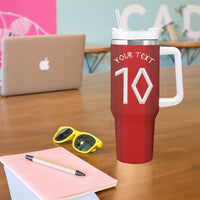 Custom Norway National Football Tumbler With Handle Vikings Heritage Sporty Style - Wonder Print Shop