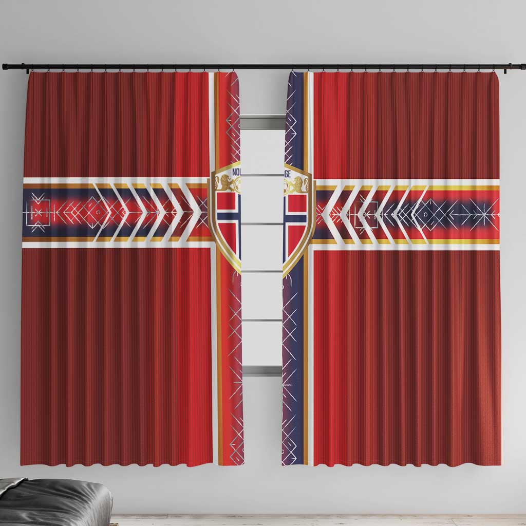 Norway National Football Window Curtain Vikings Heritage Sporty Style - Wonder Print Shop