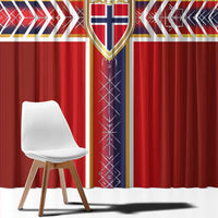 Norway National Football Window Curtain Vikings Heritage Sporty Style - Wonder Print Shop